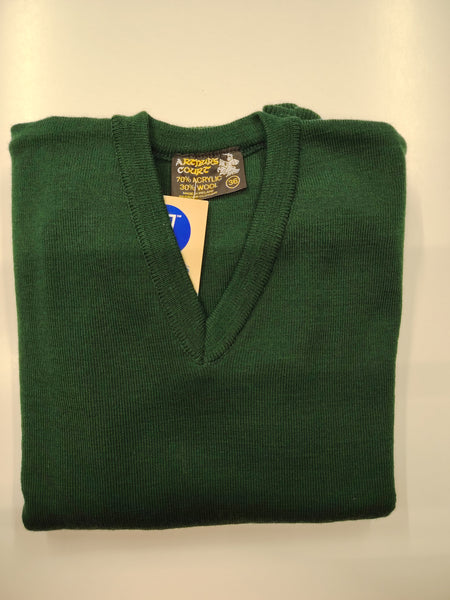SALE Green V Neck Jumper